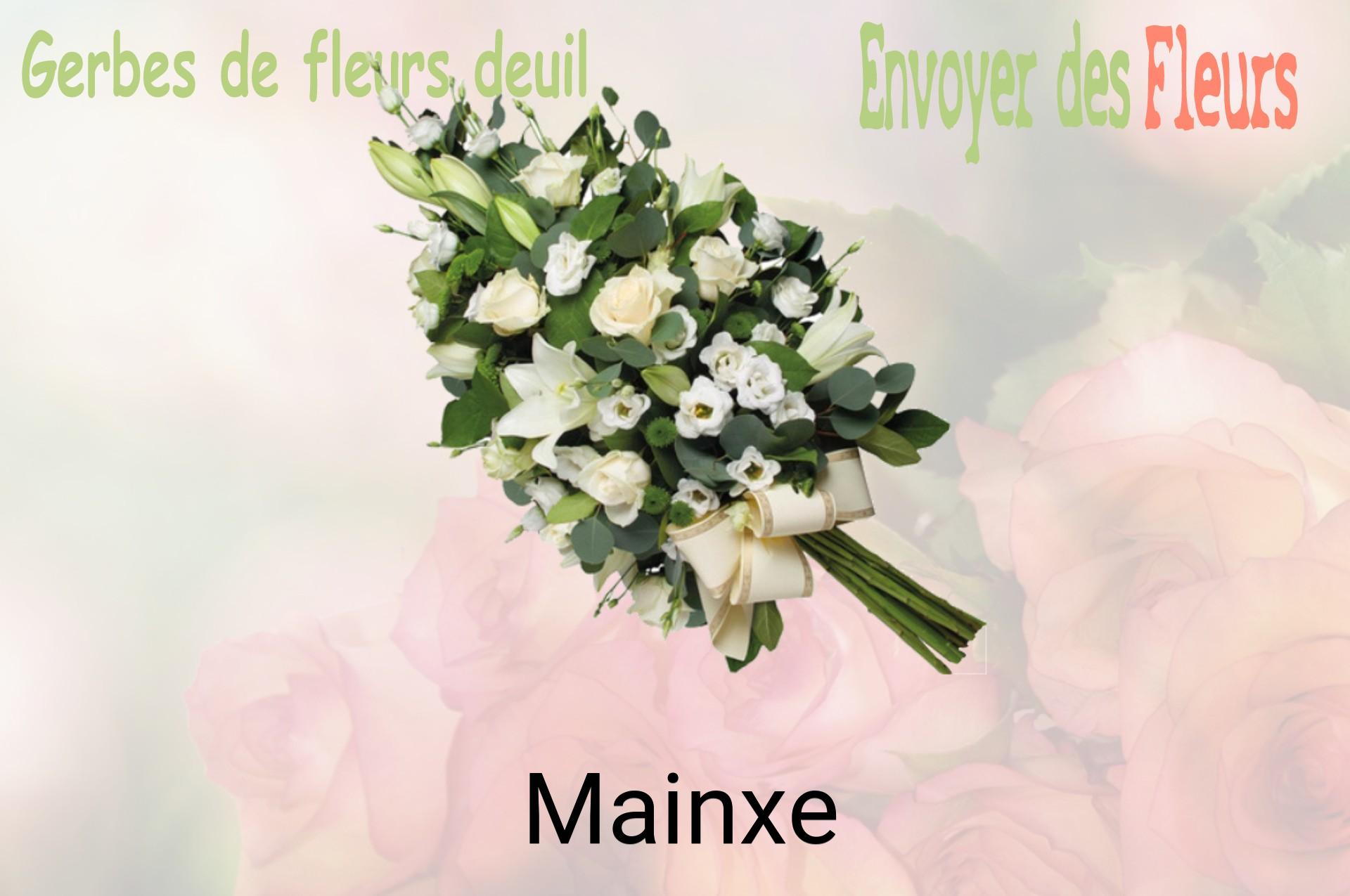 Gerbe de fleurs de deuil livrée à Mainxe